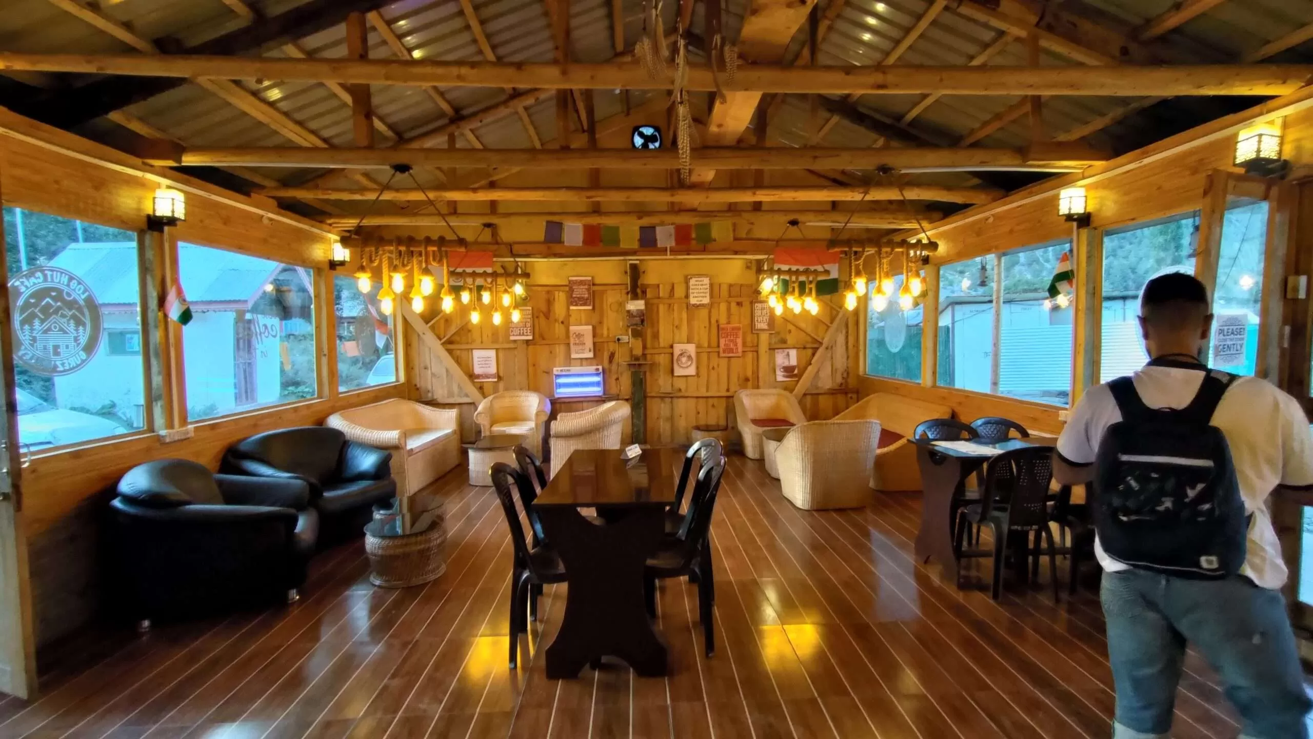 Log hut cafe Gurez Valley Kashmir