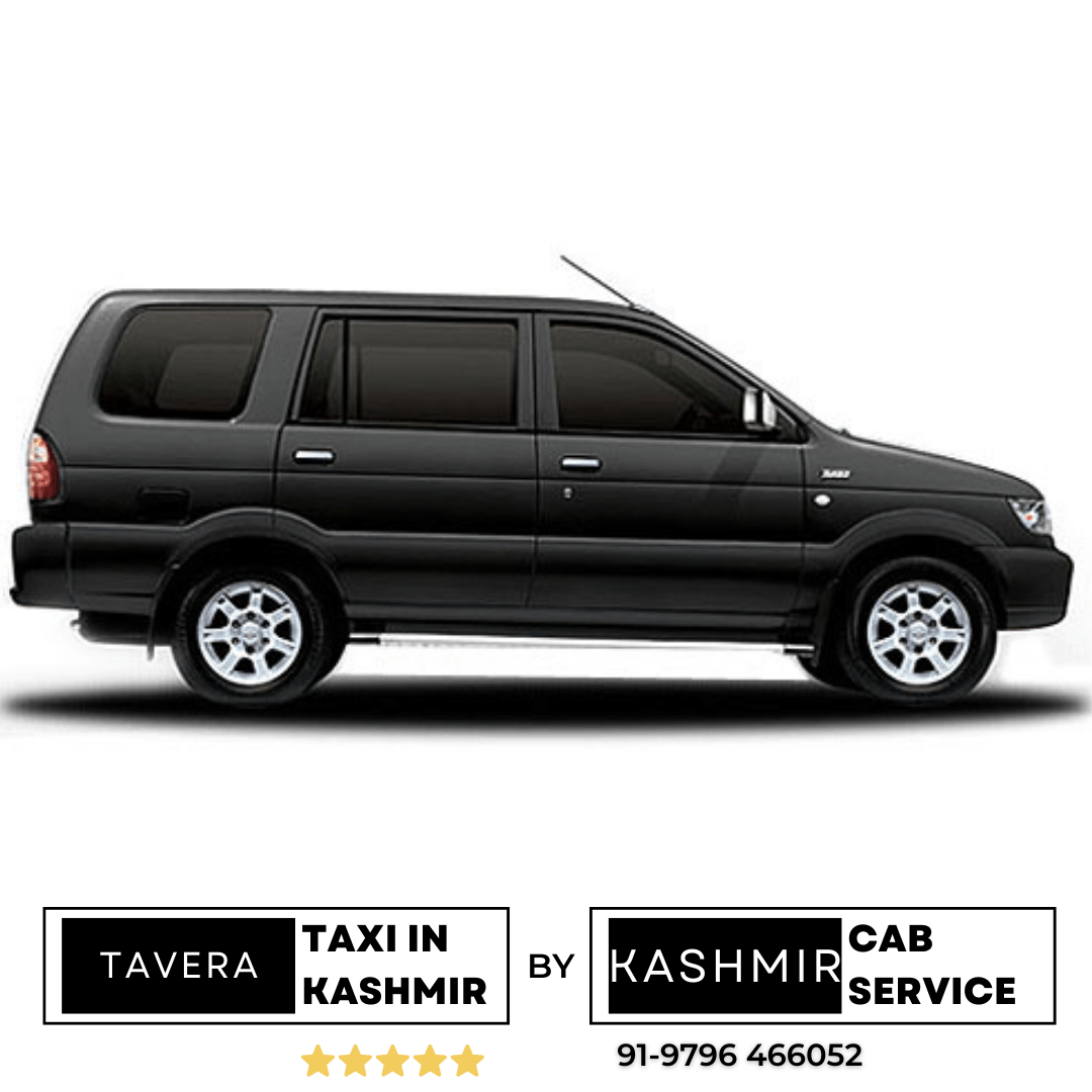 Tavera taxi cab service Srinagar in Kashmir by Kashmir Cab service by Travel my Kashmir