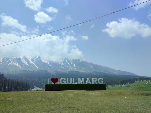 A scenic view of Gulmarg