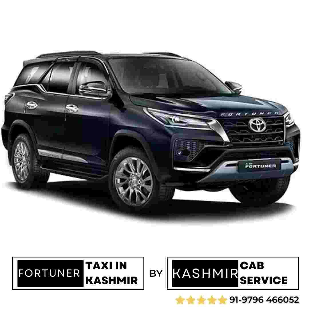 Fortuner traveller taxi cab service Srinagar in Kashmir by Kashmir Cab service by Travel my Kashmir