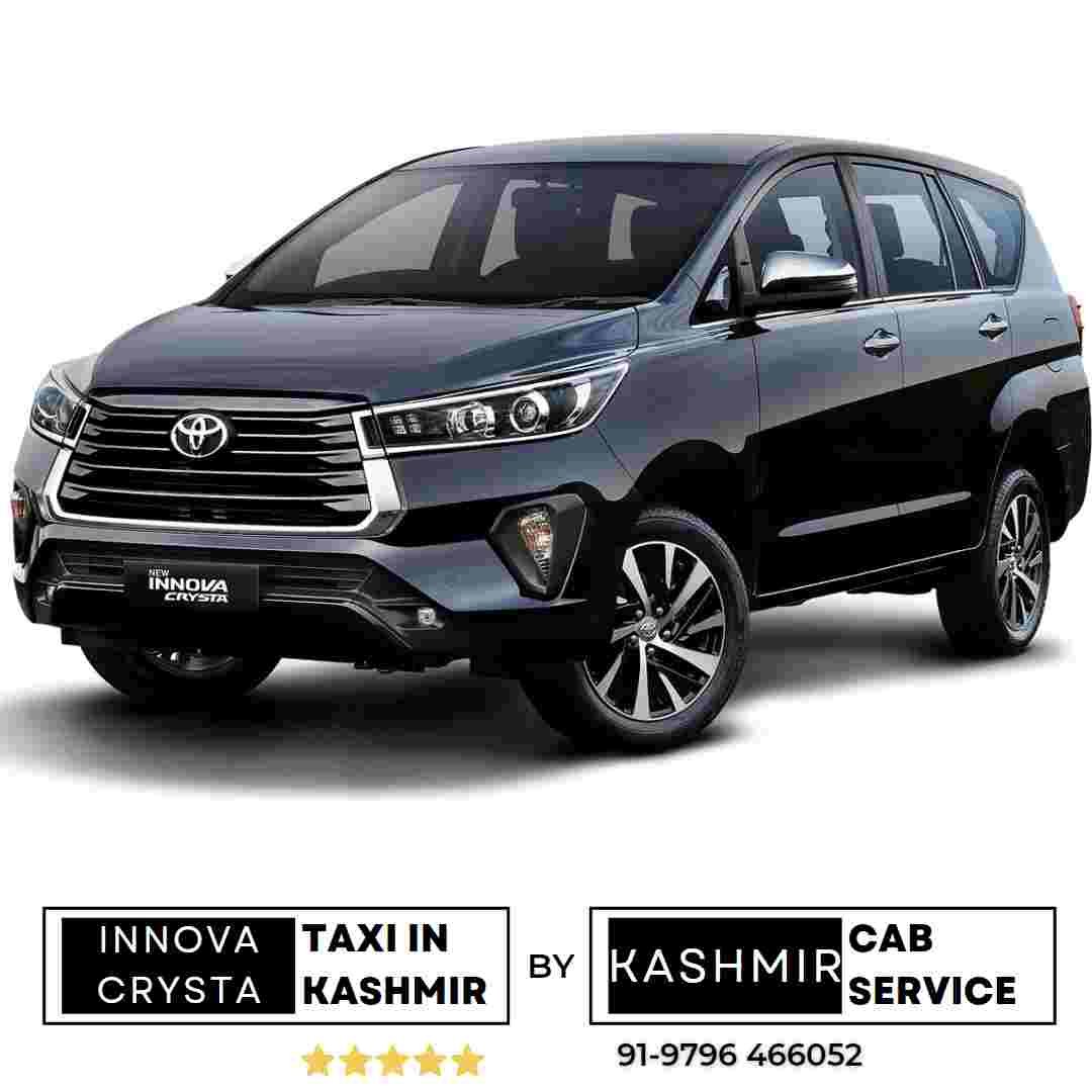 INNOVA Crysta taxi cab service Srinagar in Kashmir by Kashmir Cab service by Travel my Kashmir