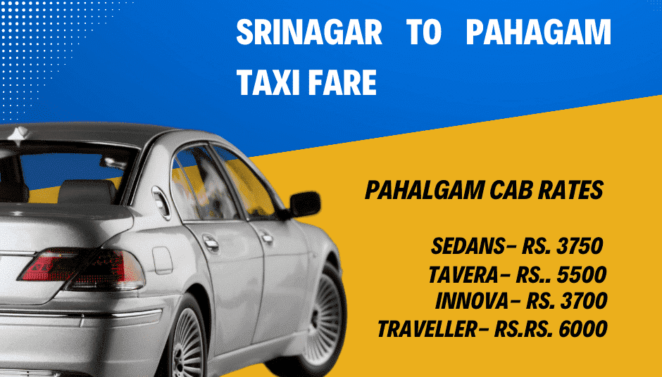 Srinagar to Pahalgam taxi service