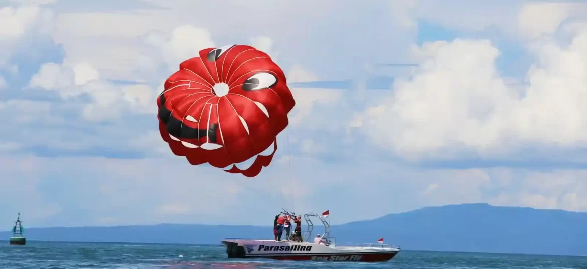 Parasailing in Dal lake Srinagar