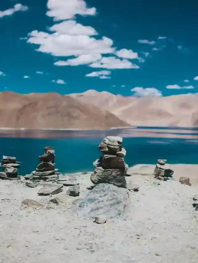 rock formation near calm body of Kashmir Leh Ladakh 06 Night 07 days Detailed itinerary