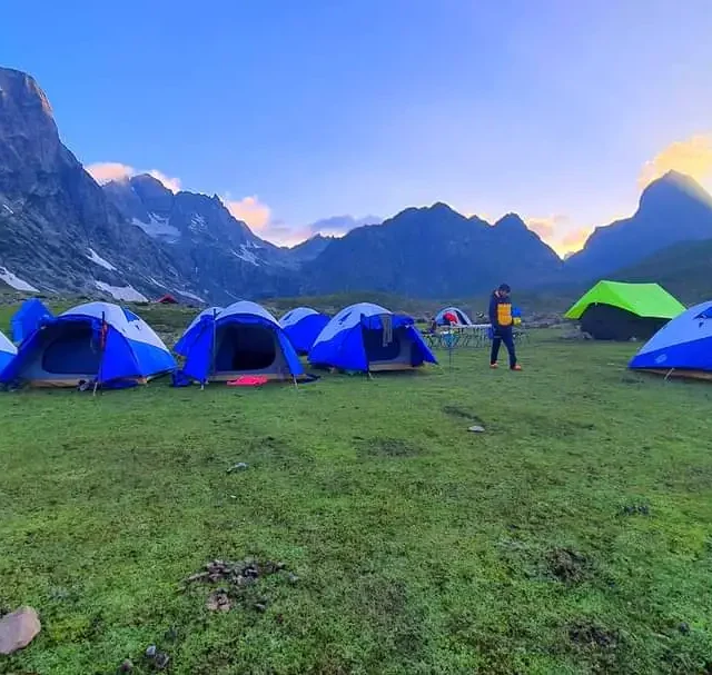 Trekking camping site in Kashmir