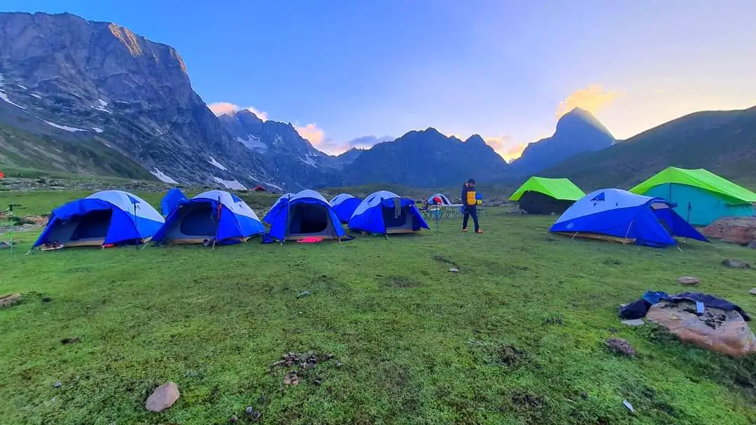 Trekking camping site in Kashmir