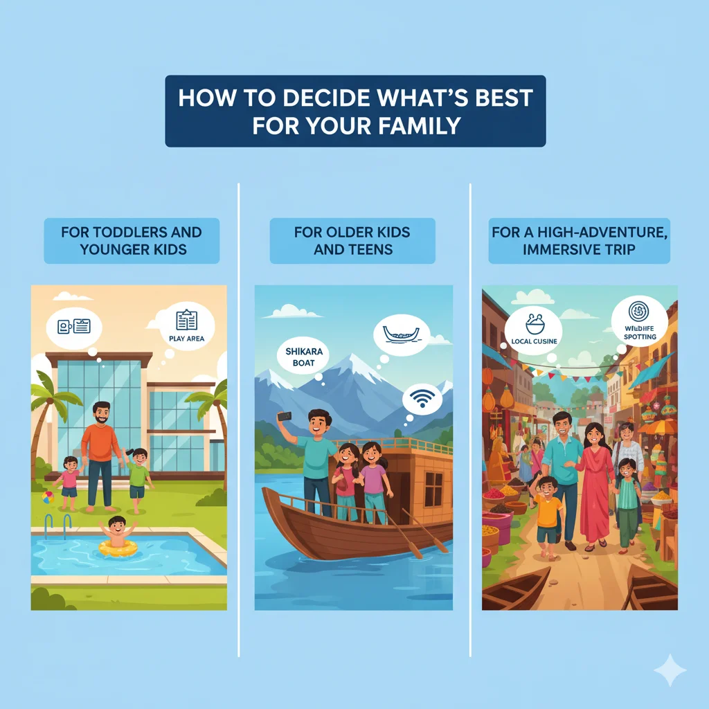 How to decide what's best for your family- Kashmir Houseboat vs Hotels in Kashmir