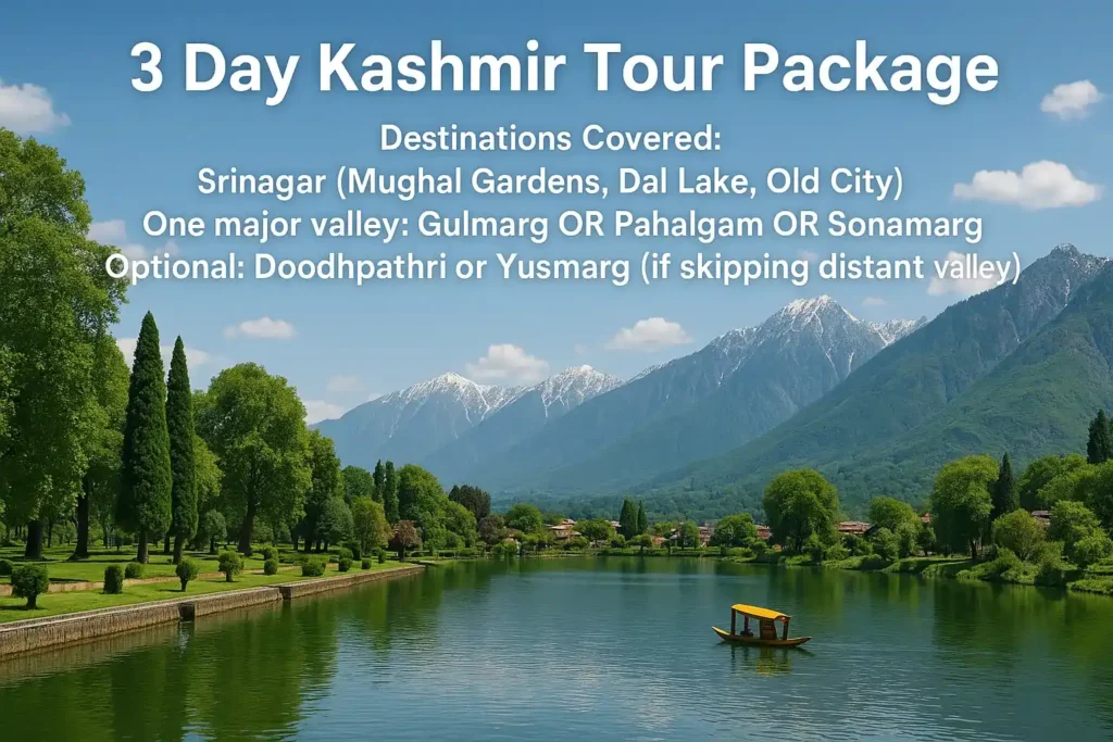 3 days Kashmir tour- 3-day vs 5-Kashnri trip- Travel My Kashmir
