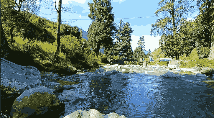 A beautiful view of river near Daksum