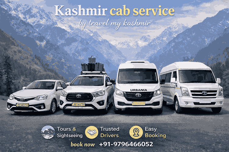 Book Cabs in Kashmir- Travel My Kashmir tour and travel company