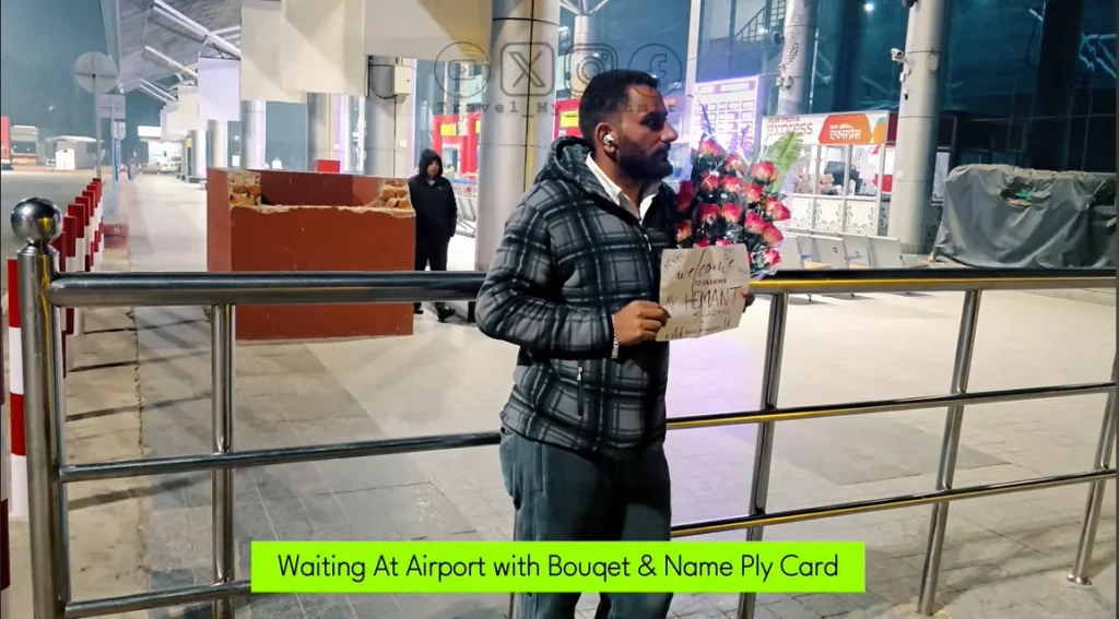 Waiting for the guests at Srinagar Airport- hire cab at srinagar airport