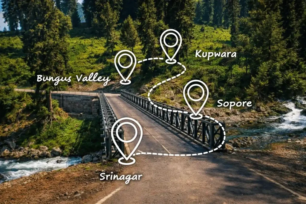 Srinagar Kupwara Chowkibal Bangus Valley road view