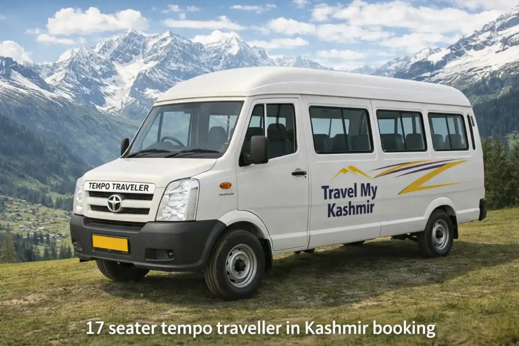 17 seater tempo traveller in kashmir booking