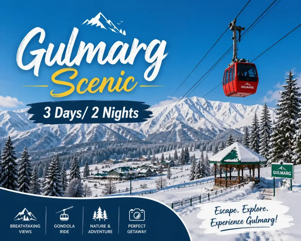 Gulmarg Scenic 3 Days- 2 Nights- Kashmir tour packages