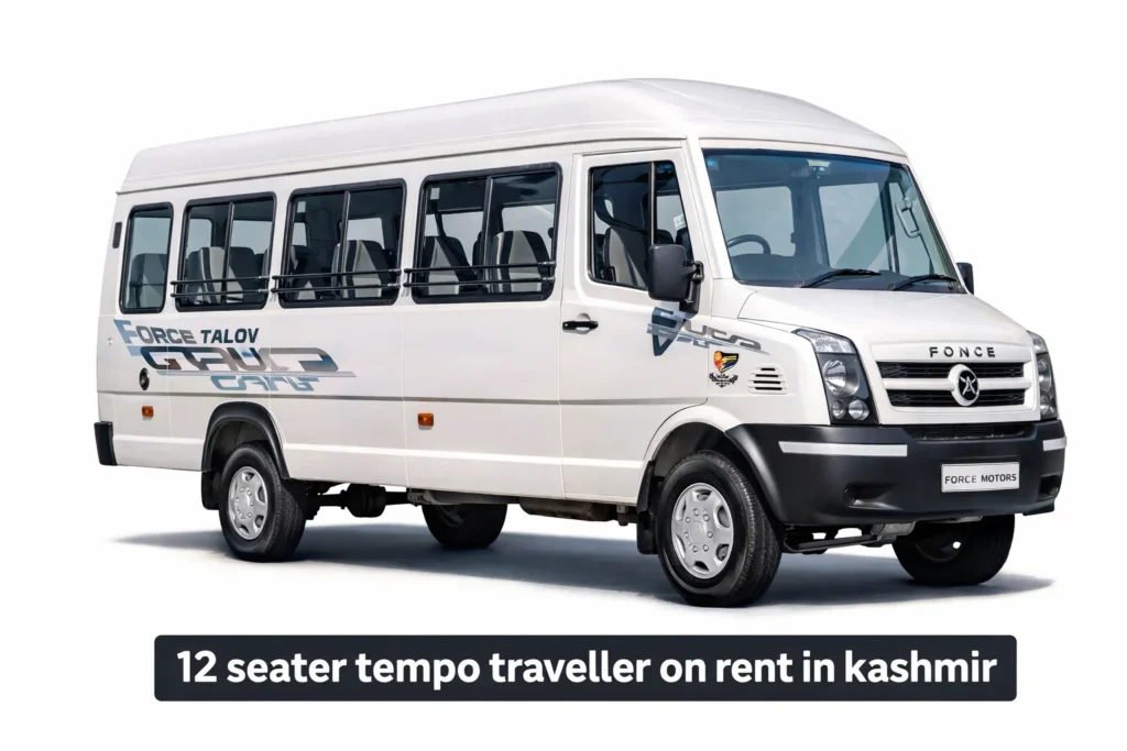 Rent 12 seater tempo traveller in Kashmir