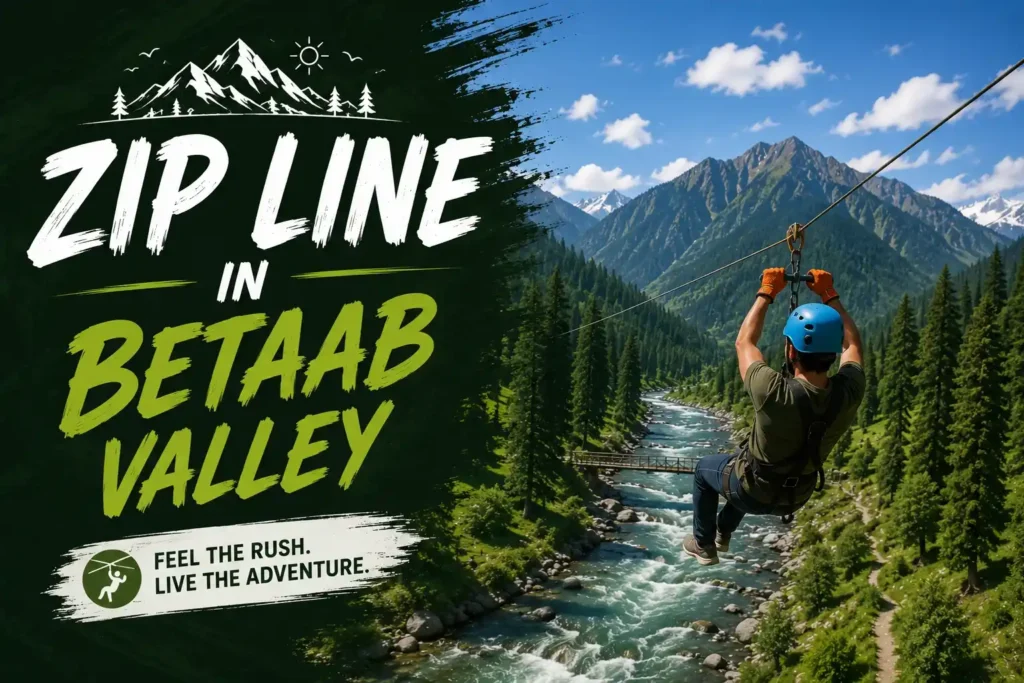 Activities in Betaab valley - Zip line