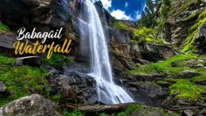 A beautiful view of Babagail Waterfall limber Baramulla, Kashmir