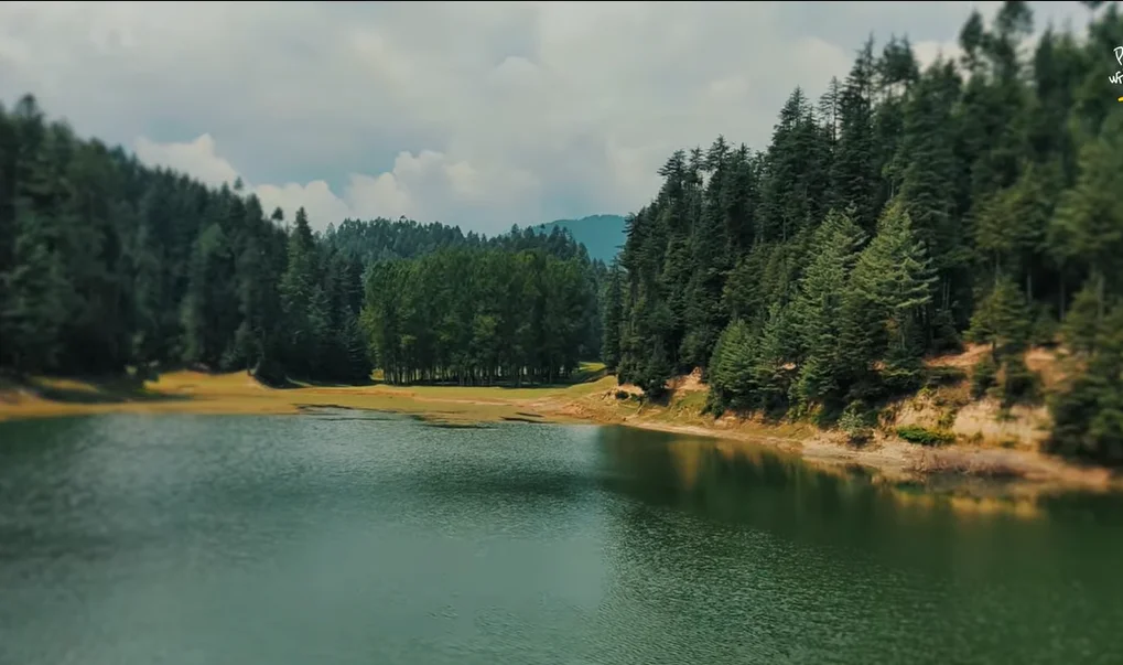 A view of Nagranar Reservoir near Pujj Kabar Handwara district Kupwara