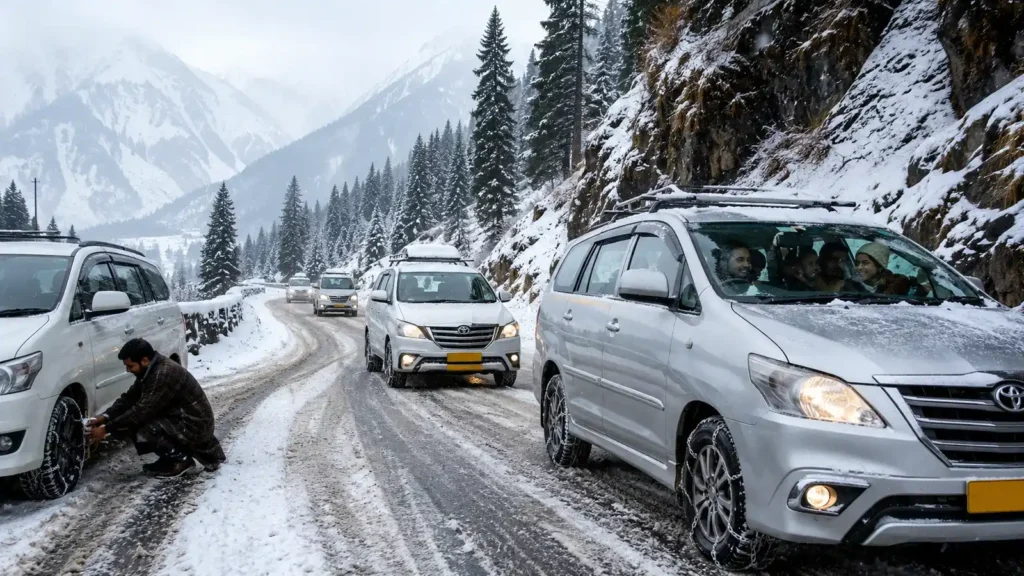 Chained Gear Union Taxi Service in Sonmarg & Gagangir- Sonmarg Union Taxi Stand Rates