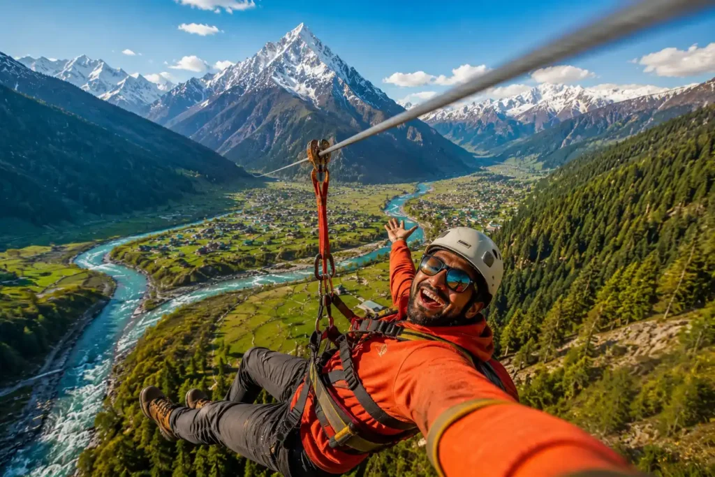 Ziplining in Gurez valley- Activities in Gurez Valley