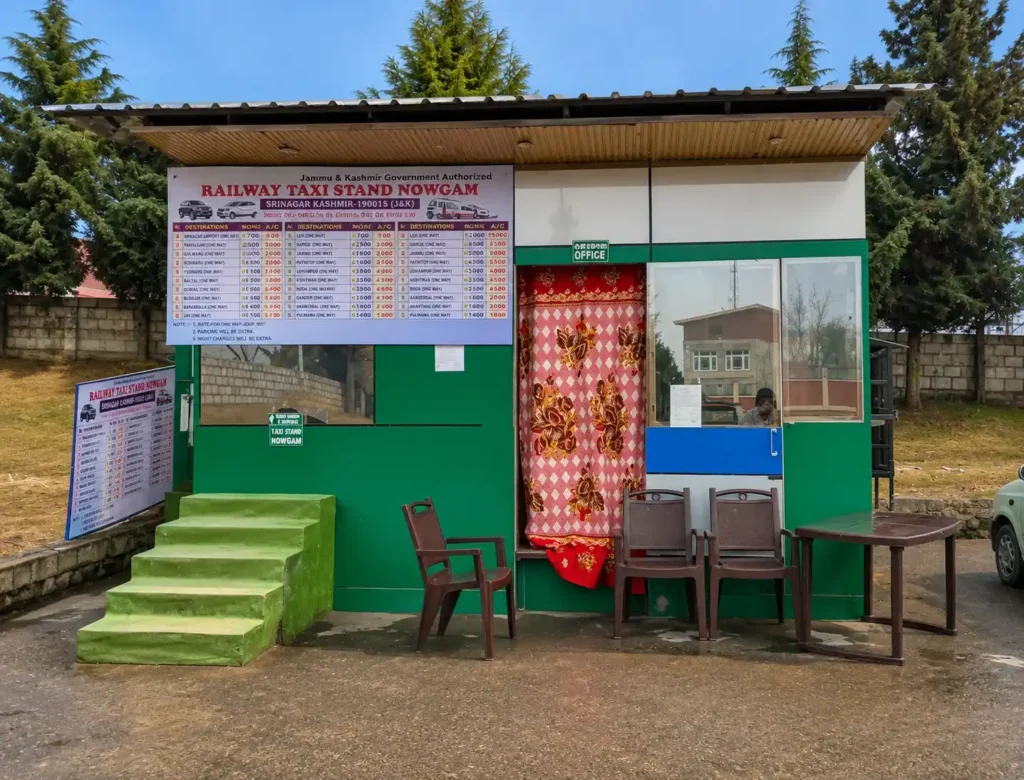 Prepaid taxi stand office at nowgam railway station srinagar