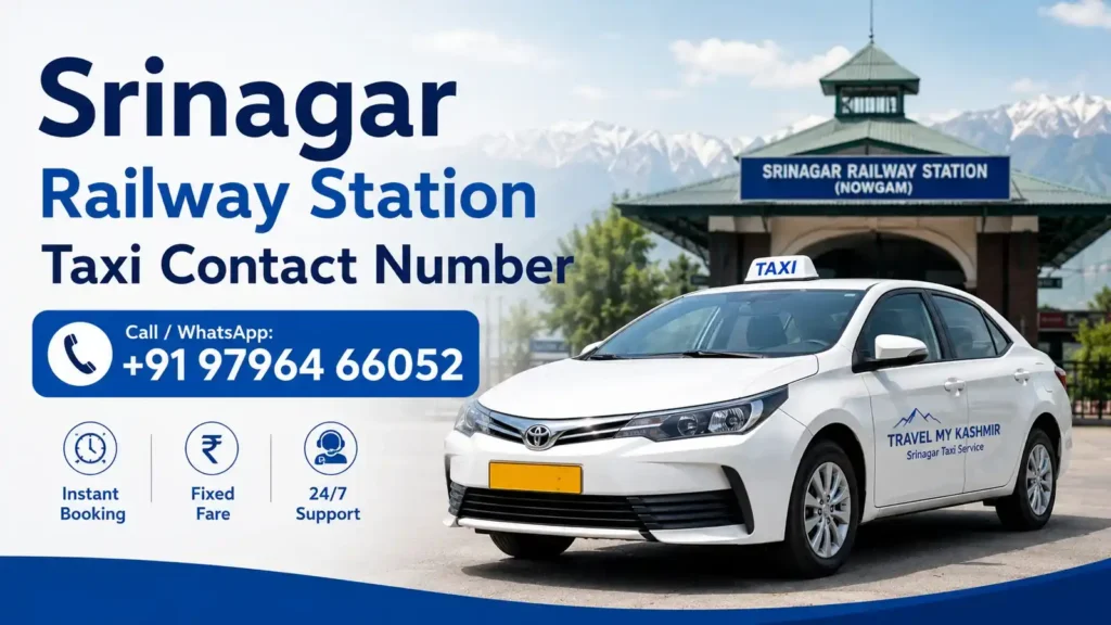 Srinagar Railway Station Taxi Contact Number- Srinagar railway taxi