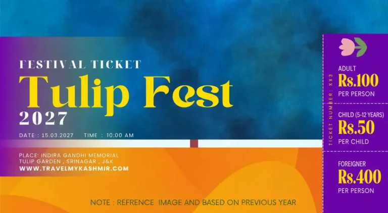 Tulip Garden Srinagar ticket price