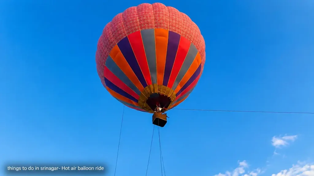 Things to do in Srinagar- Hot air balloon Ride