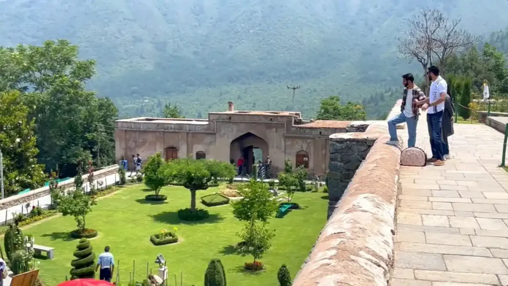 Tourists enjoying beautiful views in Pari Mahal Srinagar