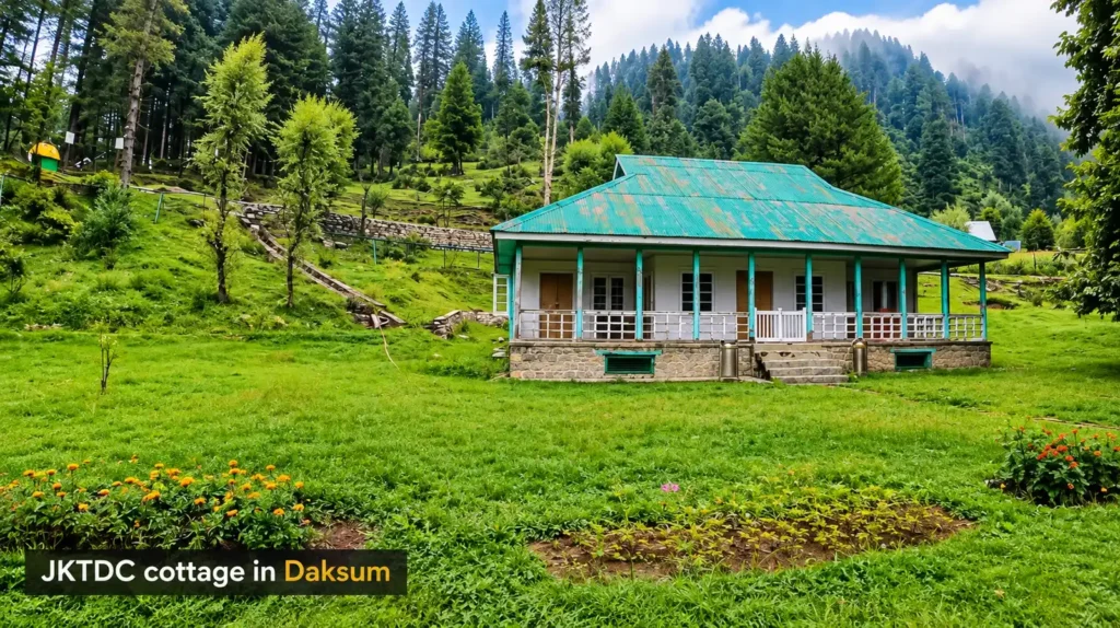 A view of JKTDC cottage in Daksum- Daksum travel guide