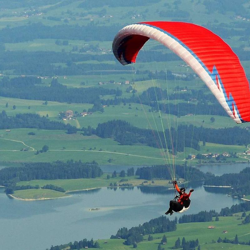 paraglider, paragliding, flying