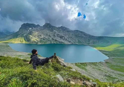 A beautiful view of Gadsar Lake -Kashmir great lakes trek