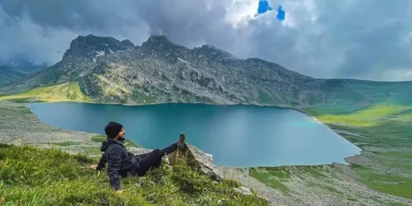 A beautiful view of Gadsar Lake -Kashmir great lakes trek