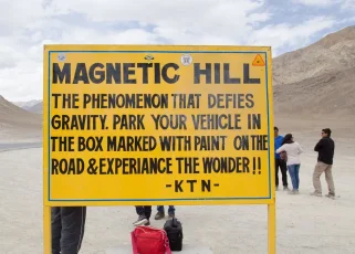 Magnetic Hill- Top tourist places to visit in Ladakh Magnetic Hill- Top tourist places to visit in Ladakh
