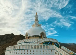 Shanti stupa- Top places to visit in Kashmir Shanti stupa- Top places to visit in Kashmir