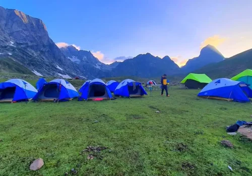 Trekking camping site in Kashmir